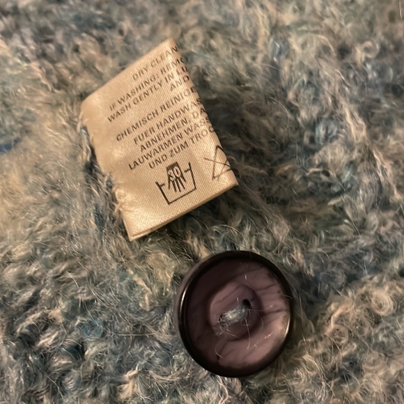 Vintage Avocado Handweavers 100% hand knitted pure wool cardigan sweater Medium - Picture 9 of 11